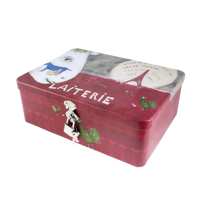 Rectangular Solid Lid  Storage Tin with Lock - Ld Packagingmall