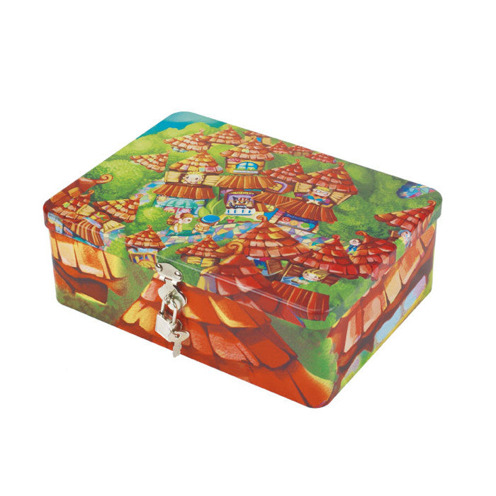 Rectangular Solid Lid  Storage Tin with Lock - Ld Packagingmall