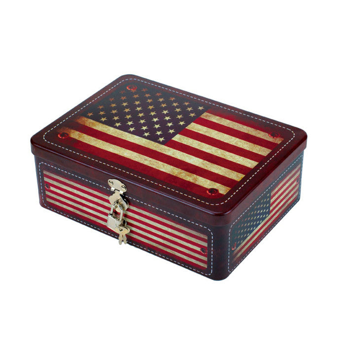 Rectangular Solid Lid  Storage Tin with Lock - Ld Packagingmall