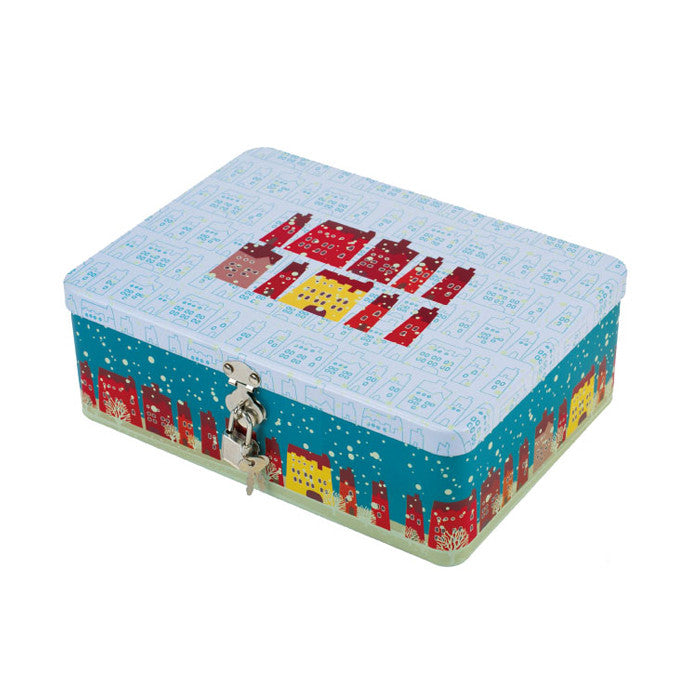 Rectangular Solid Lid  Storage Tin with Lock - Ld Packagingmall