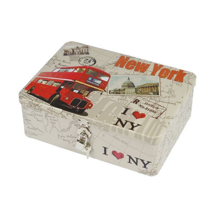 Rectangular Solid Lid  Storage Tin with Lock - Ld Packagingmall