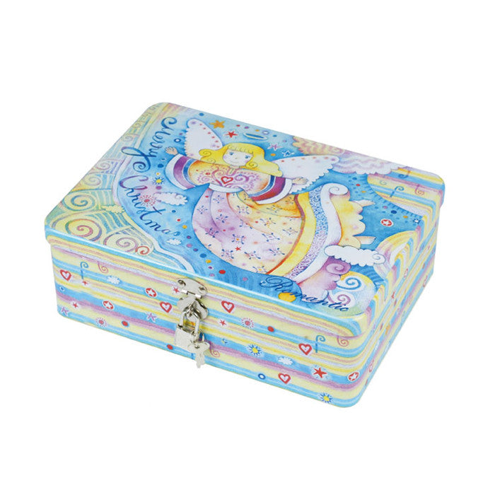 Rectangular Solid Lid  Storage Tin with Lock - Ld Packagingmall