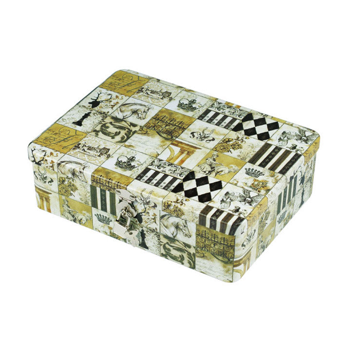 Rectangular Solid Lid  Storage Tin with Lock - Ld Packagingmall