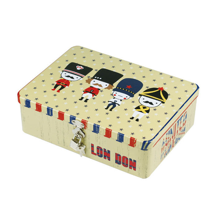 Rectangular Solid Lid  Storage Tin with Lock - Ld Packagingmall