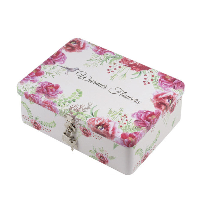 Rectangular Solid Lid  Storage Tin with Lock - Ld Packagingmall