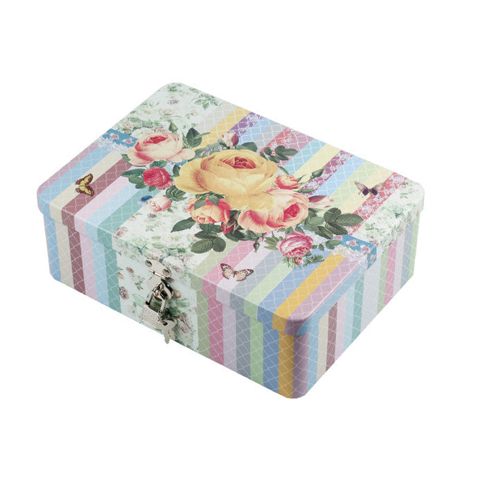 Rectangular Solid Lid  Storage Tin with Lock - Ld Packagingmall