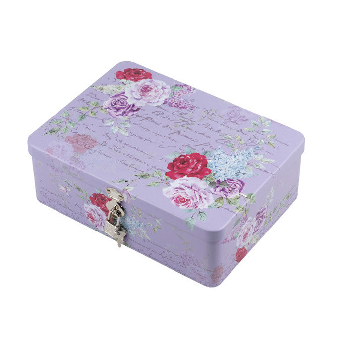 Rectangular Solid Lid  Storage Tin with Lock - Ld Packagingmall