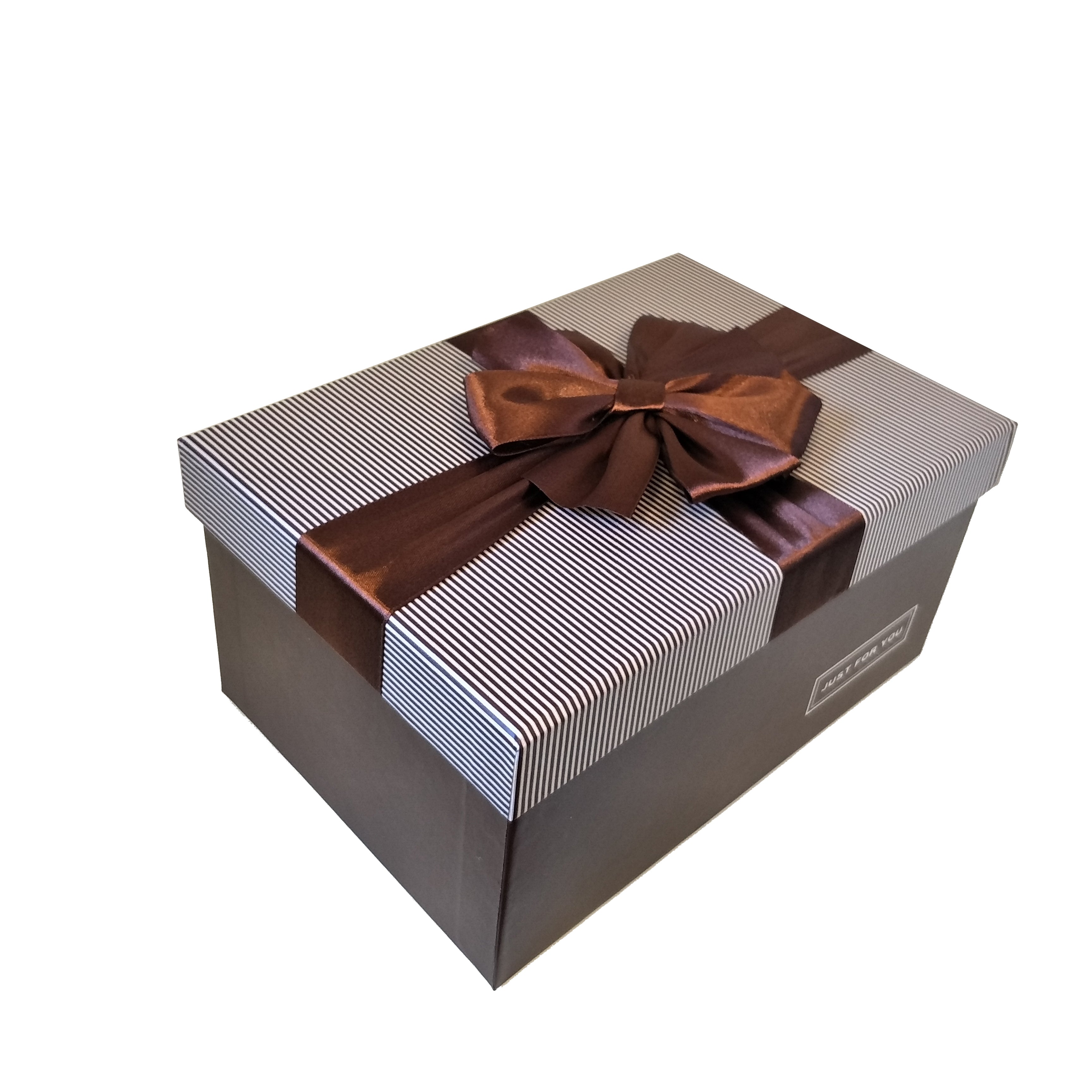 Luxury Nested Rigid Rectangular Gift Box With Lift Off Lid And Ribbon & Bow- Set Of 3 - Ld Packagingmall