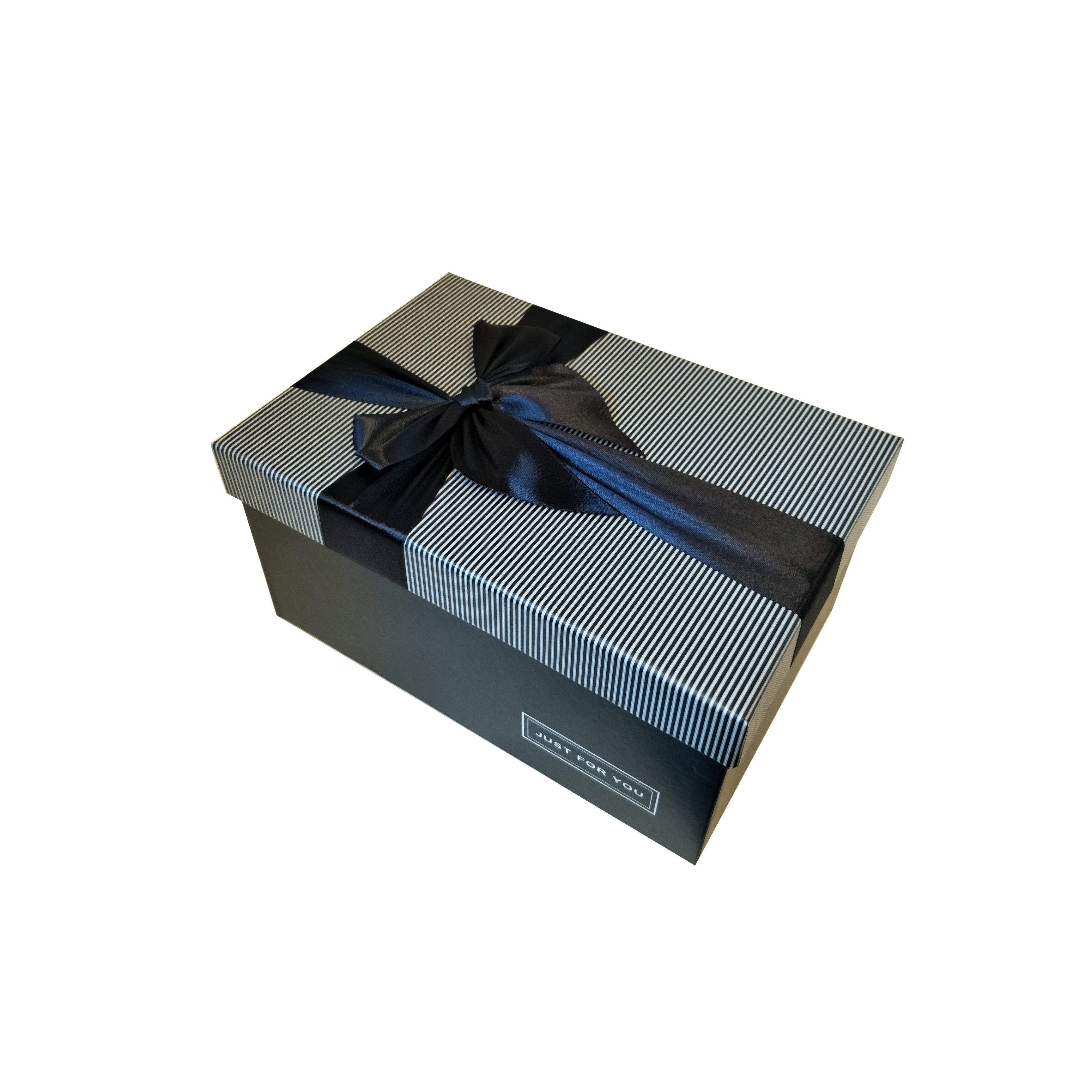 Luxury Nested Rigid Rectangular Gift Box With Lift Off Lid And Ribbon & Bow- Set Of 3 - Ld Packagingmall