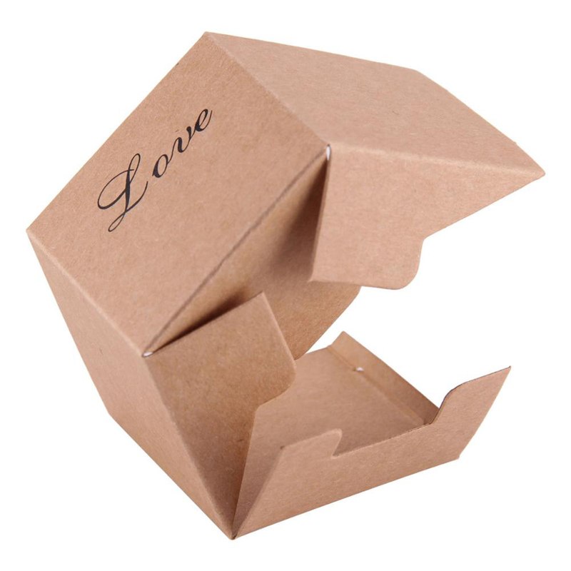 10PCS/Handmade Kraft Paper Gift Box with Heart Shape - Ld Packagingmall