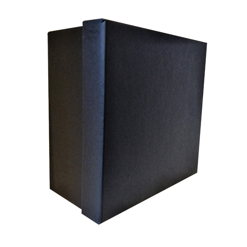 Natural kraft /Black Square Rigid Gift Box With Lift Off Lid - Ld Packagingmall