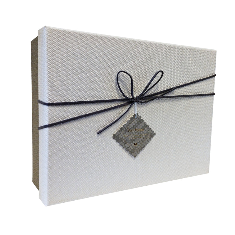 Luxury Rigid Rectangular Gift box with Bow and Tag - Set of 3 - Ld Packagingmall