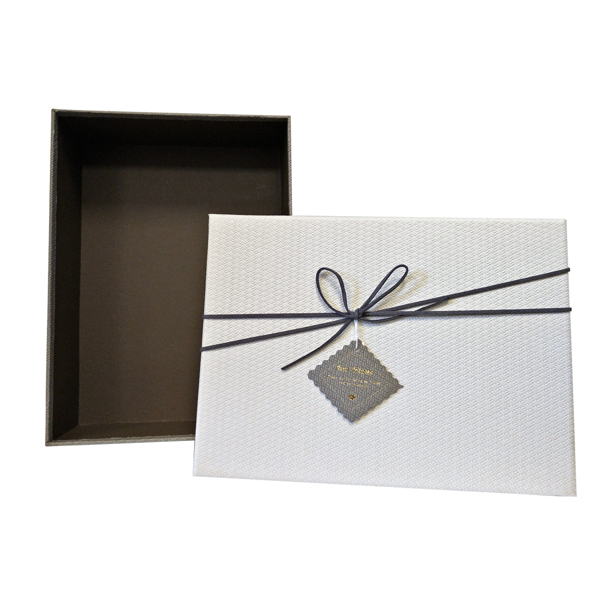 Luxury Rigid Rectangular Gift box with Bow and Tag - Set of 3 - Ld Packagingmall