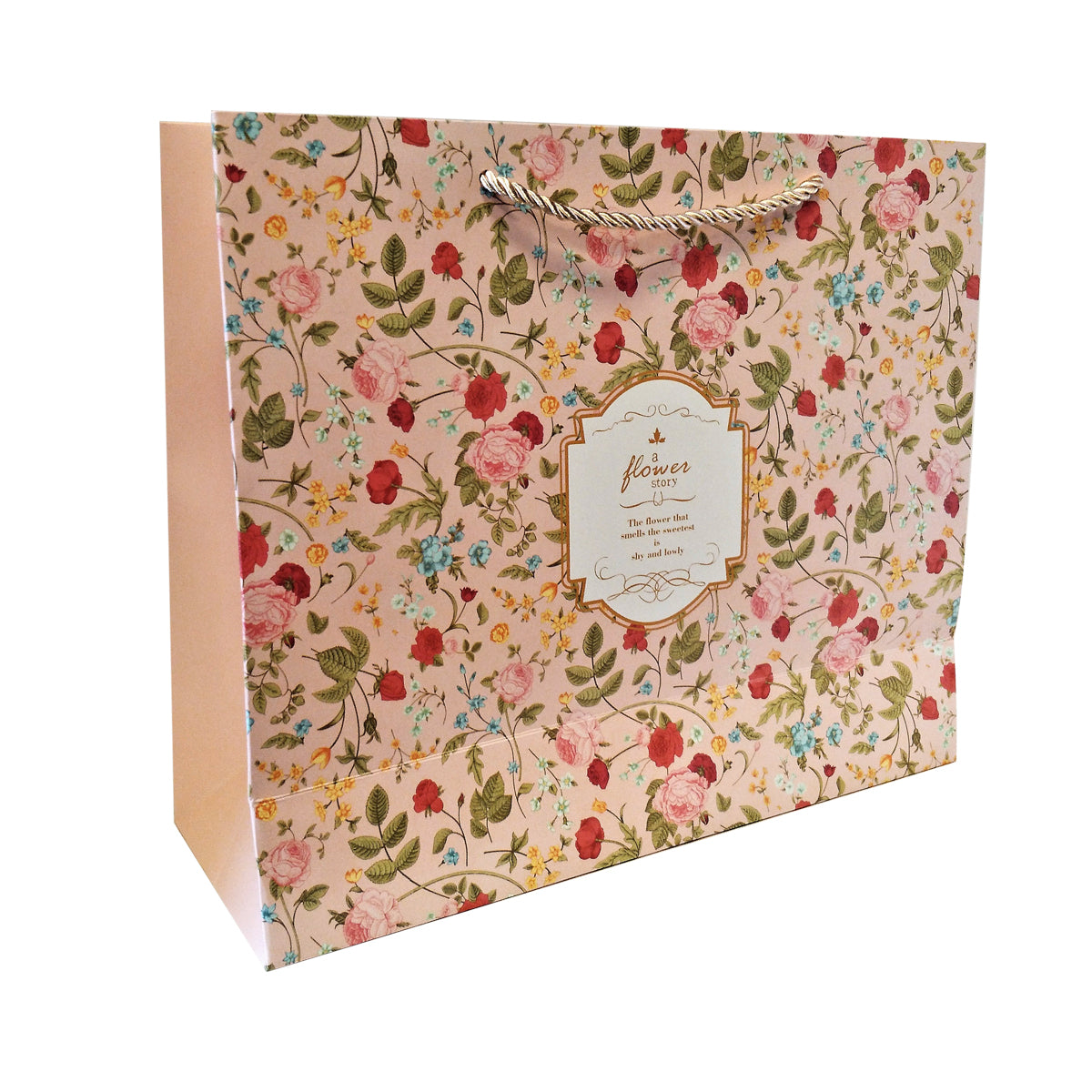 Flower Print Carrier Bag - Ld Packagingmall