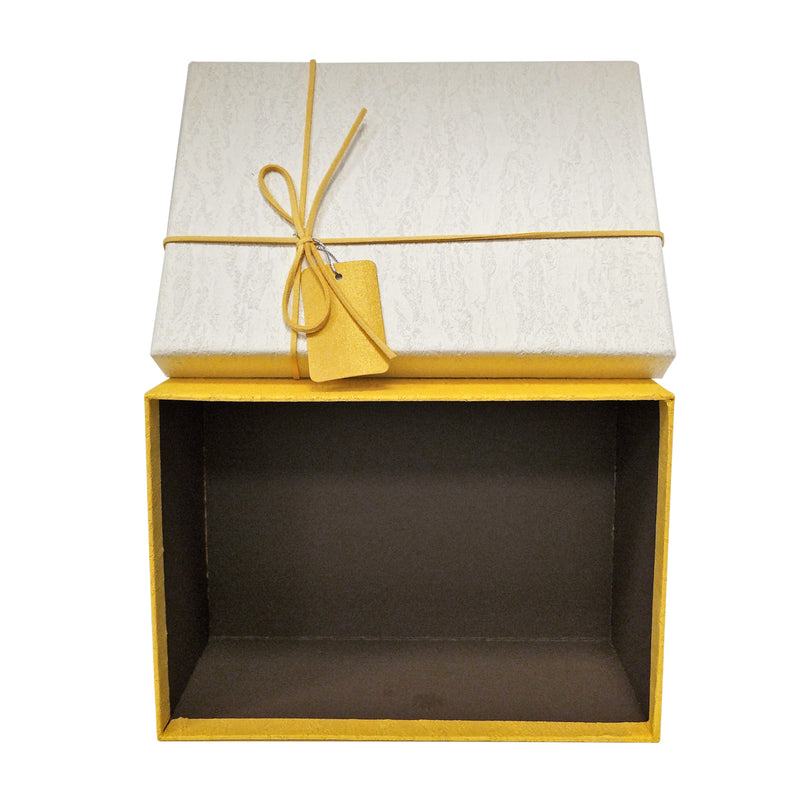 Luxury Rigid Rectangular Gift box with Bow and Tag - Ld Packagingmall