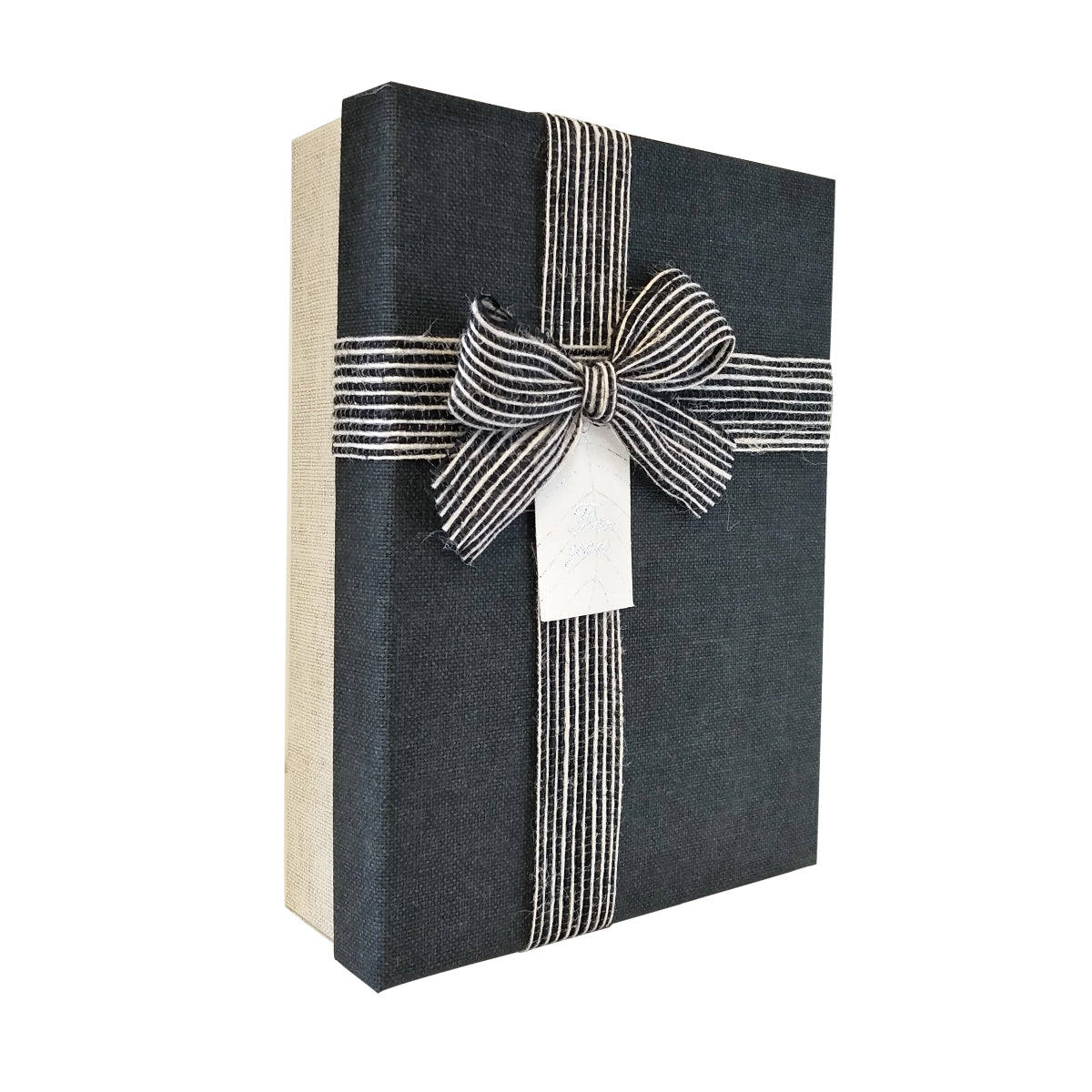 Luxury Rigid Rectangular Gift Box with Bow and Tag - Set of 3 - Ld Packagingmall