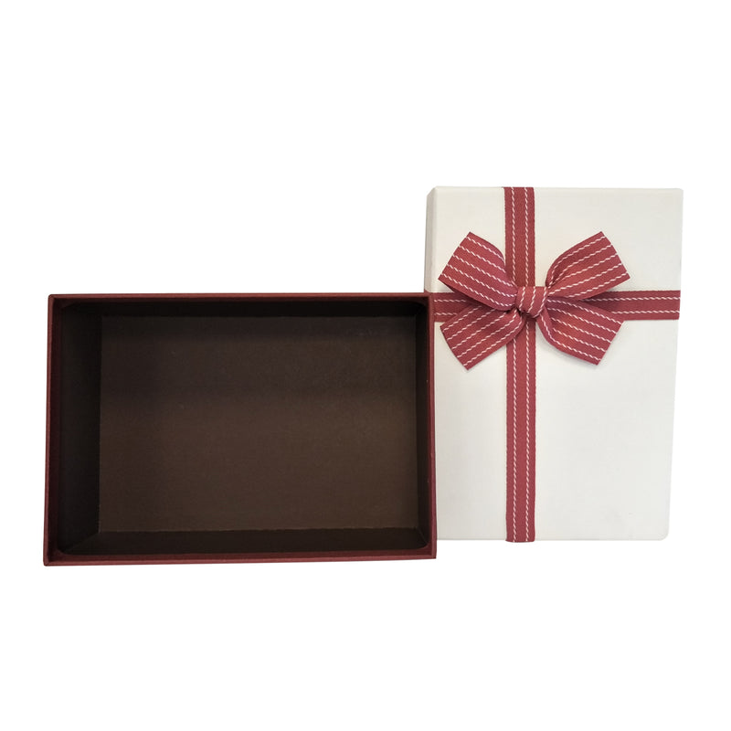 Luxury Nested Rigid Rectangular Gift Box With Lift Off Lid And Ribbon & Bow - Ld Packagingmall