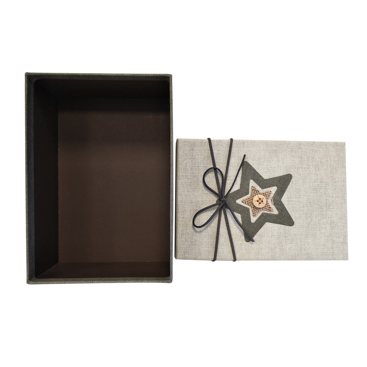Luxury Rigid Rectangular Gift Box with Handmade Star - Set of 3 - Ld Packagingmall