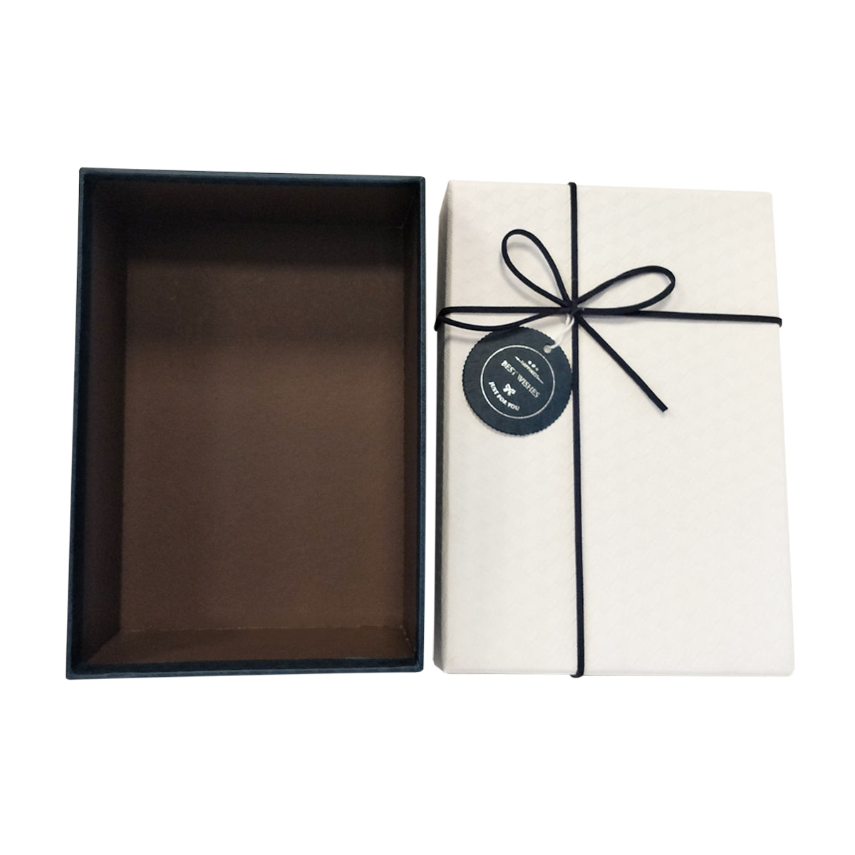 Luxury Rigid Rectangular Gift Box with Bow and Tag - Set of 3 - Ld Packagingmall
