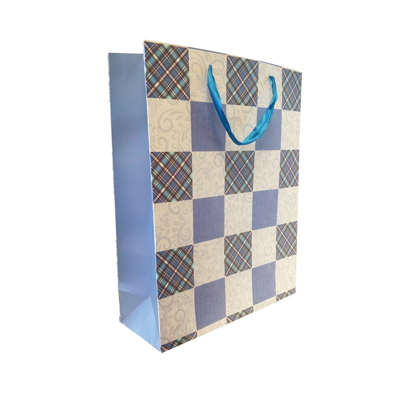 Checkered Print Gift Carrier Bag - Ld Packagingmall