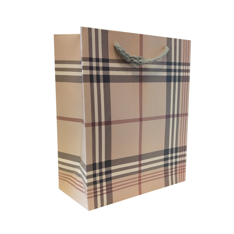 Checkered Print Gift Carrier Bag - Ld Packagingmall