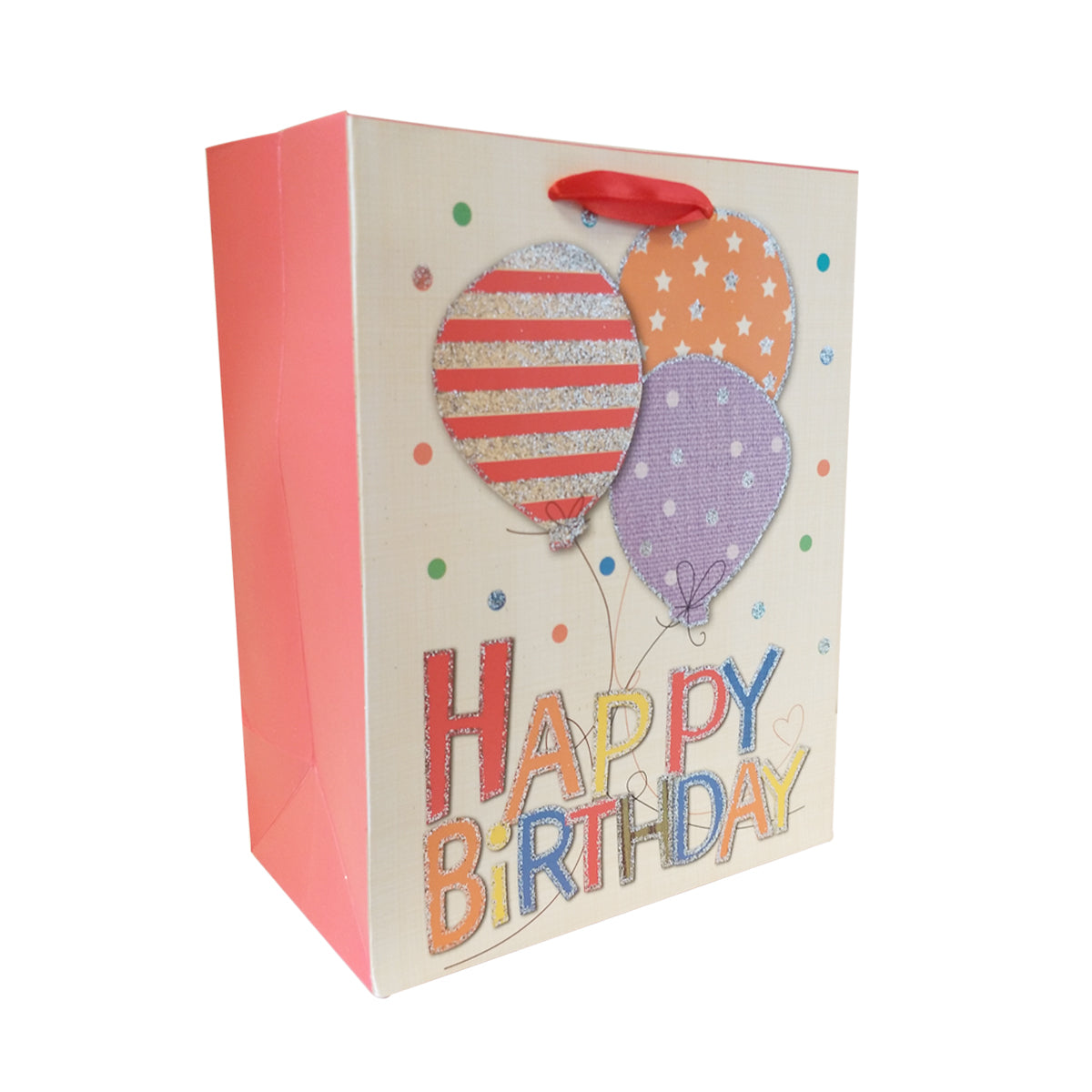 Gold Glitter Gift Carrier Bag with Ribbon Handle - Ld Packagingmall