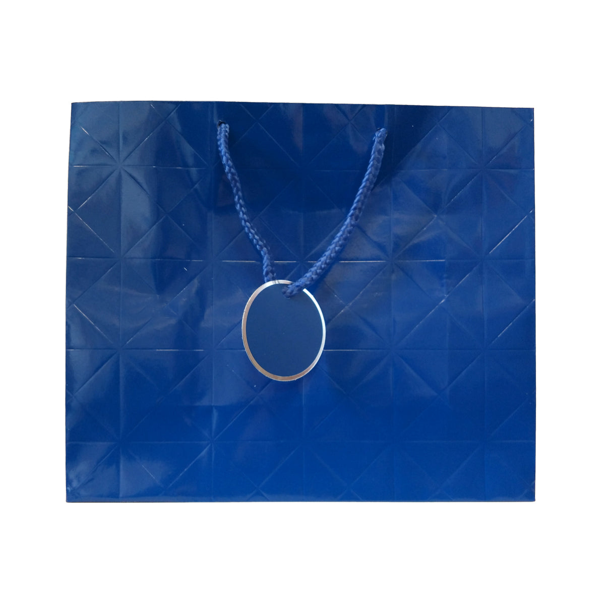 Gloss Laminated Checkered Gift Carrier Bag with Tag - Ld Packagingmall