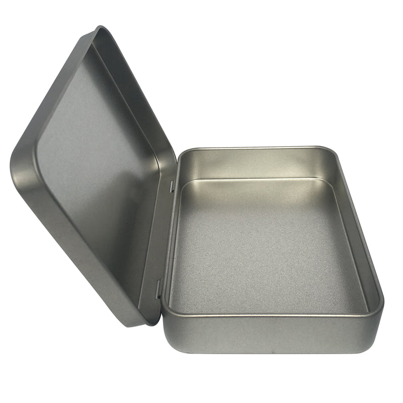 Sample of 100pcs Sliver Rectangular Gift Tin Box/ Item Ref: RMTB0005