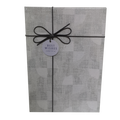 Rectangular Rigid Abstract Circle Gift Box With Ribbon & Bow