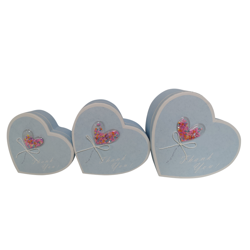 Heart Shape Rigid Hearts Confetti Gift Box