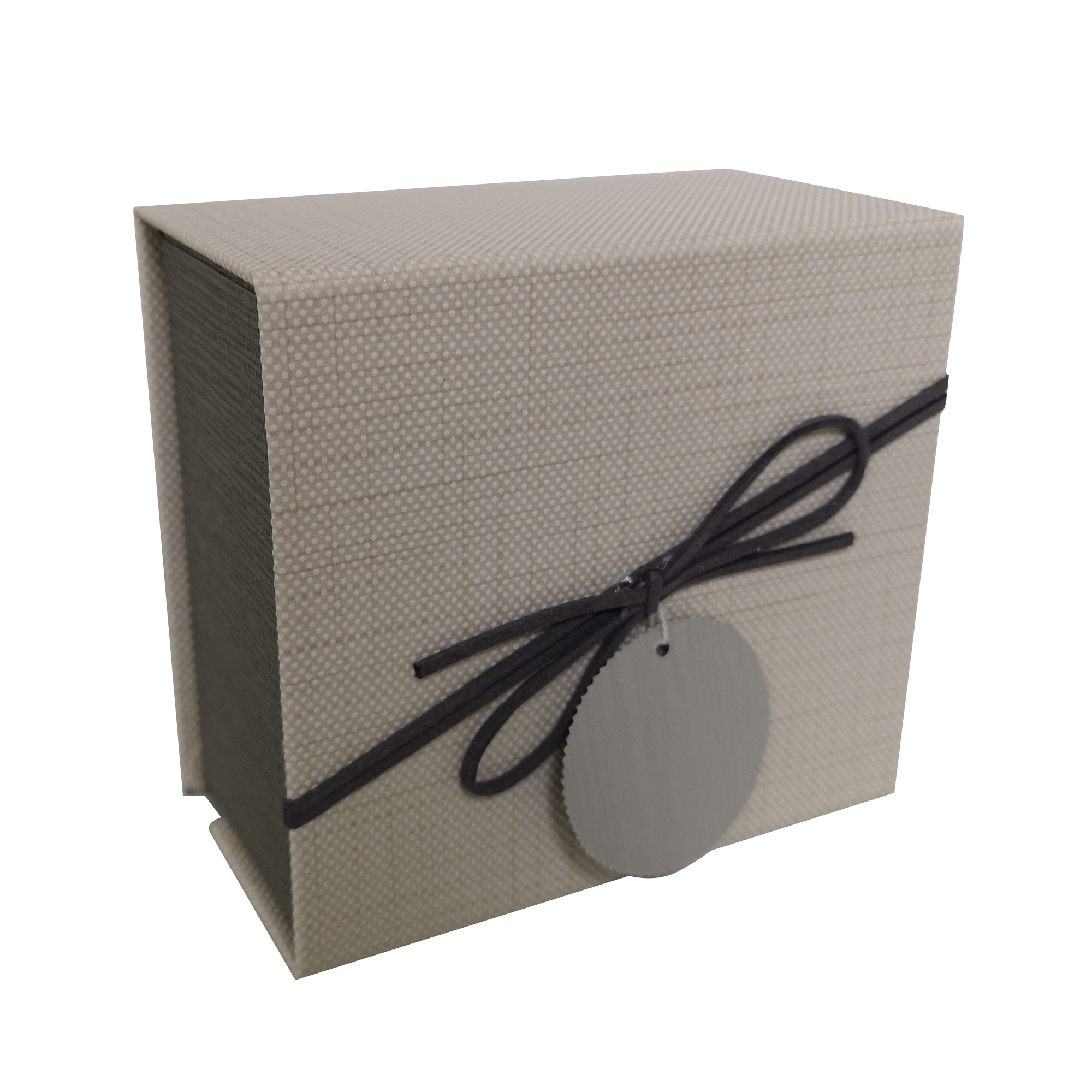 Square Rigid Magnetic Gift Box With Ribbon & Tag