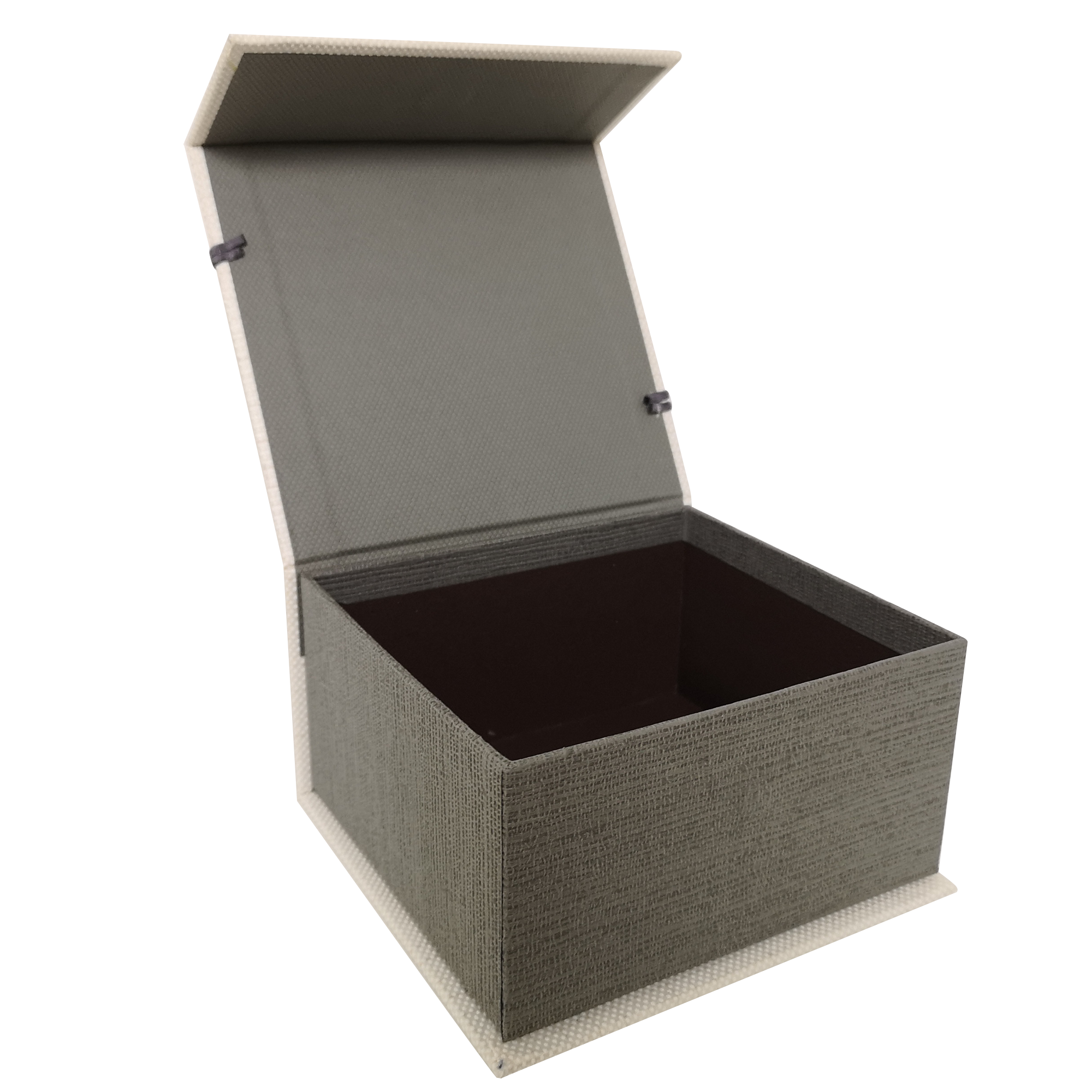 Square Rigid Magnetic Gift Box With Ribbon & Tag