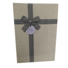 Rectangular Rigid Checks Gift Box With Ribbon & Bow