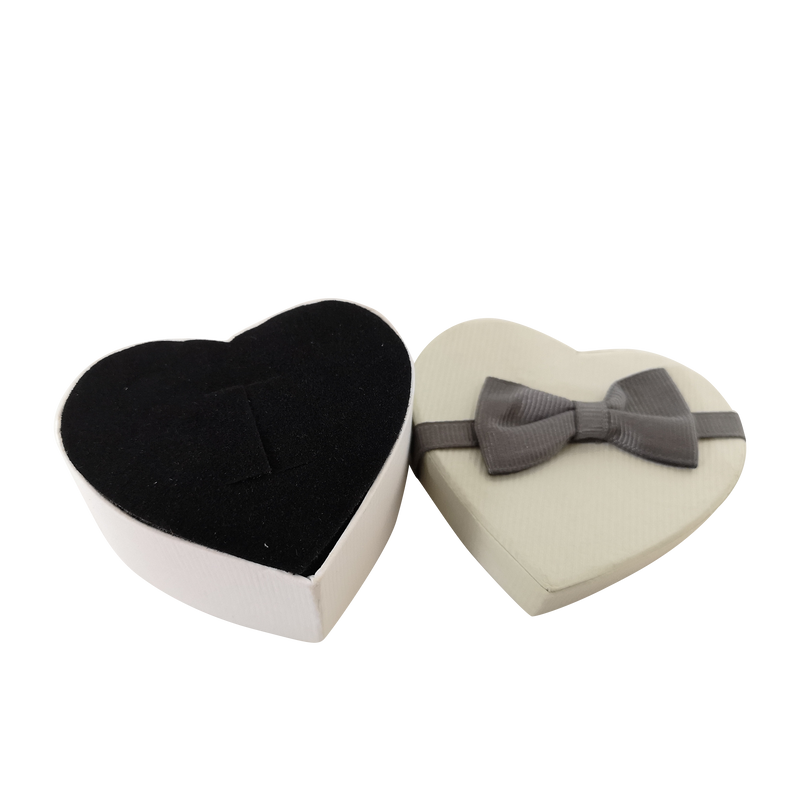 Mini Rigid Hearts Gift Box With Ribbon & Bow