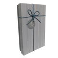 Rectangular Rigid Vertical Lines Gift Box With Ribbon & Bow