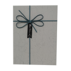 White lid & Turquoise ribbon