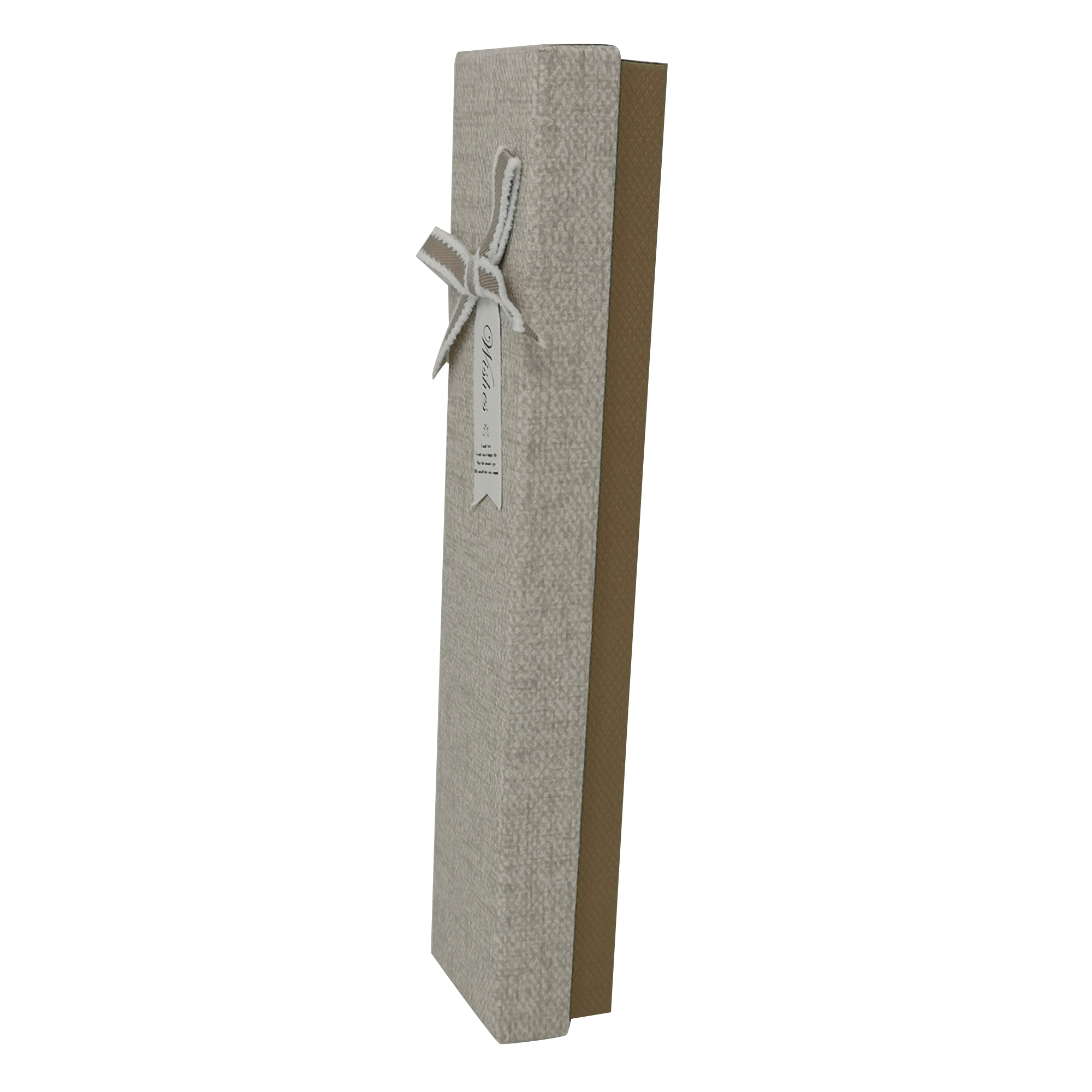 Linen Paper Gift Jewellery Box with Ribbon and Insert