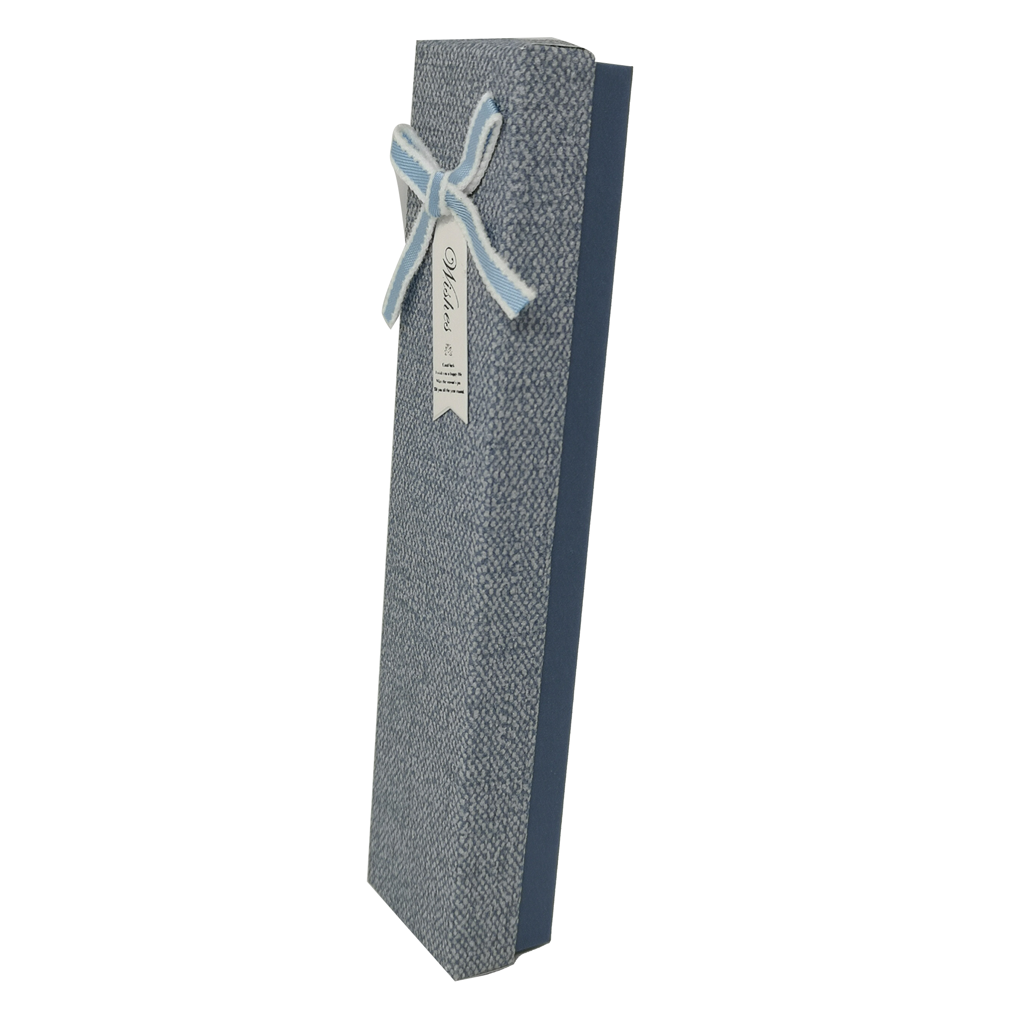 Linen Paper Gift Jewellery Box with Ribbon and Insert