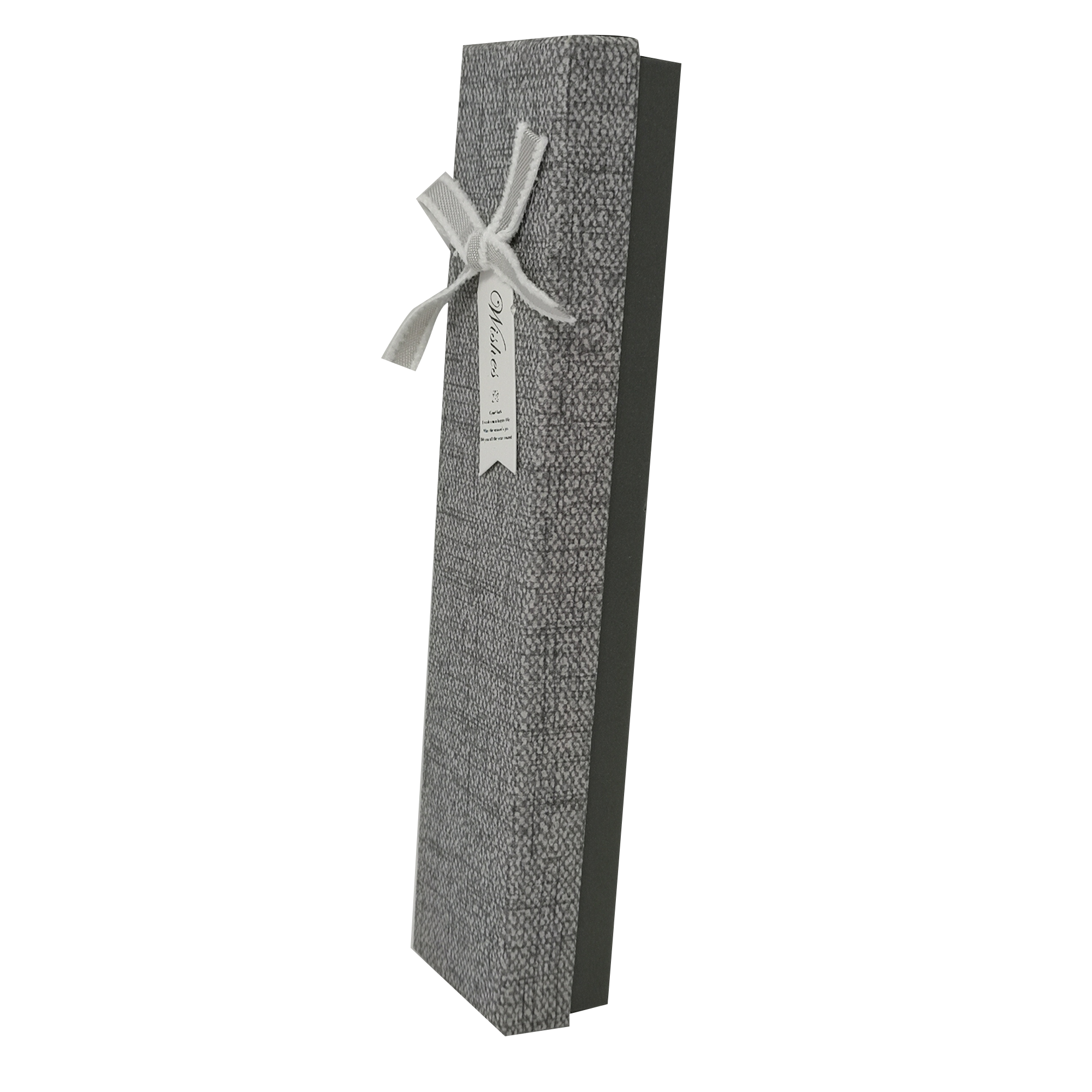 Linen Paper Gift Jewellery Box with Ribbon and Insert