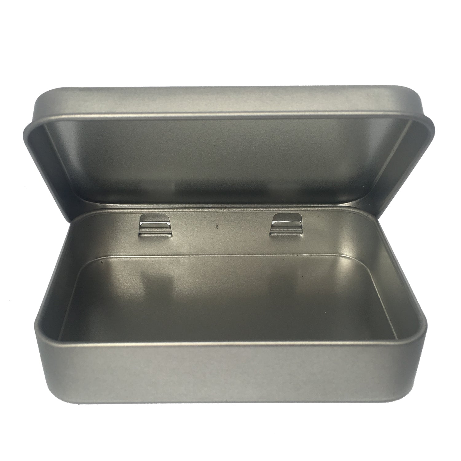 Wholesale Silver Rectangular Gift Tin Box With Hinged Lid/ L95 x W60 x H22(mm)