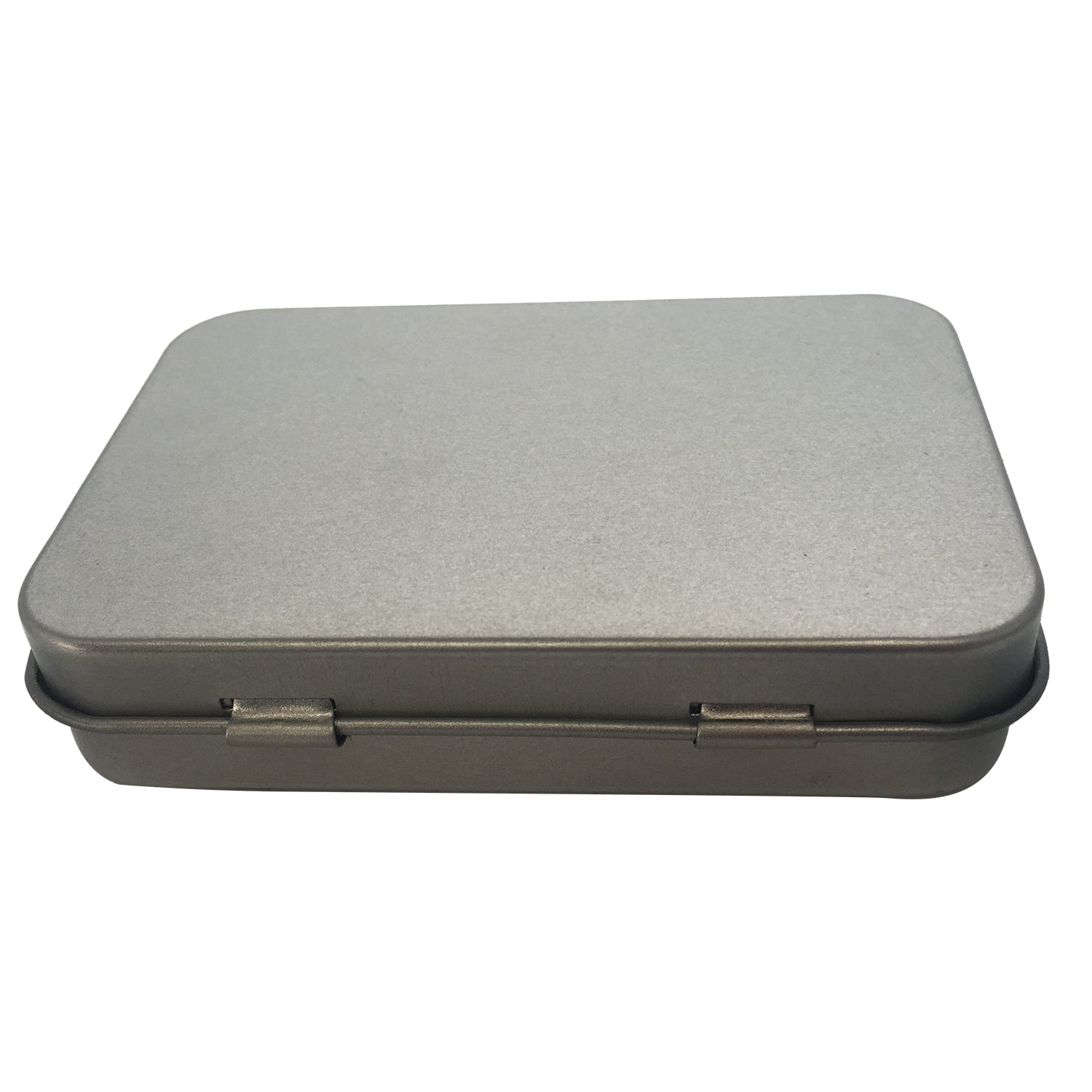 Wholesale Silver Rectangular Gift Tin Box With Hinged Lid/ L95 x W60 x H22(mm)
