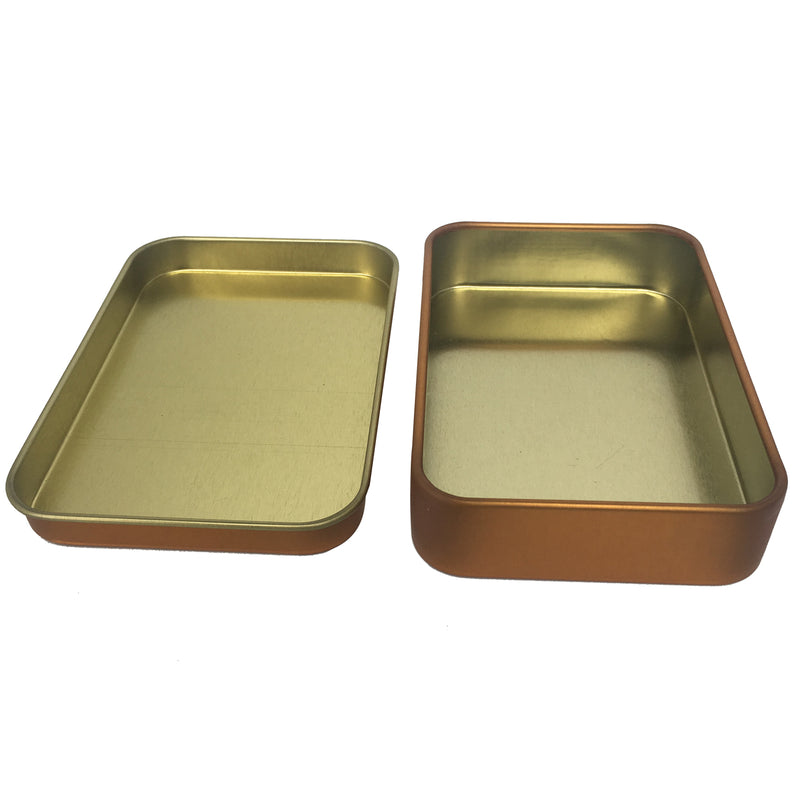 Sample of 100pcs Sliver/ Black/ Gold Rectangular Gift Tin Box With Solid Lid/ Item Ref: RMTB0002