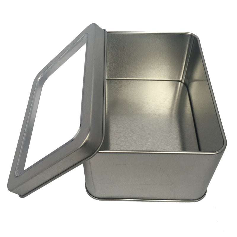 Sample of 70pcs Rectangular Gift Tin Box With Solid Lid/ Window Lid/ Oval Window/ EVA Foam Inserts/ Item Ref: RMTB0009