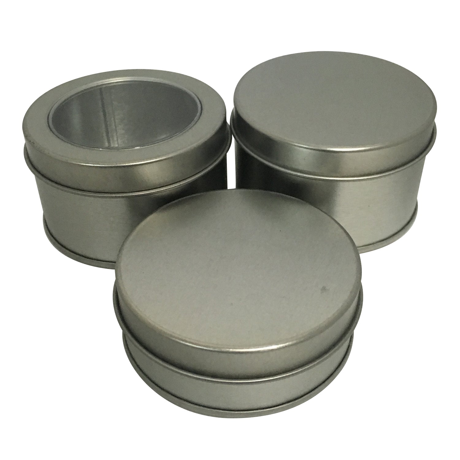 100pcs Mini Round Gift Tin Box With Solid Lid/ Dia60mm x H25/40(mm)