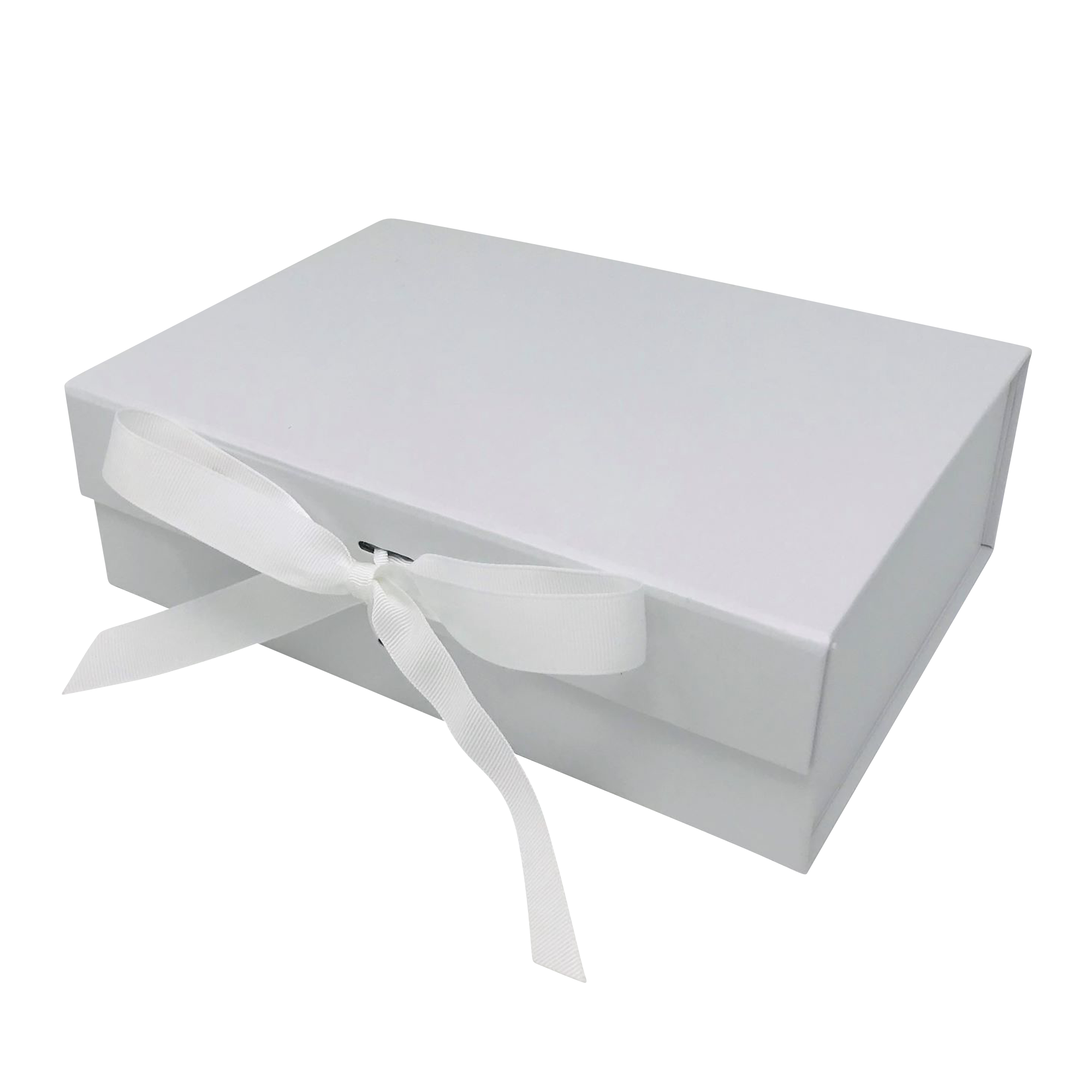 Wholesale A5 White Folding Magnetic Gift Box with Changeable Ribbon
