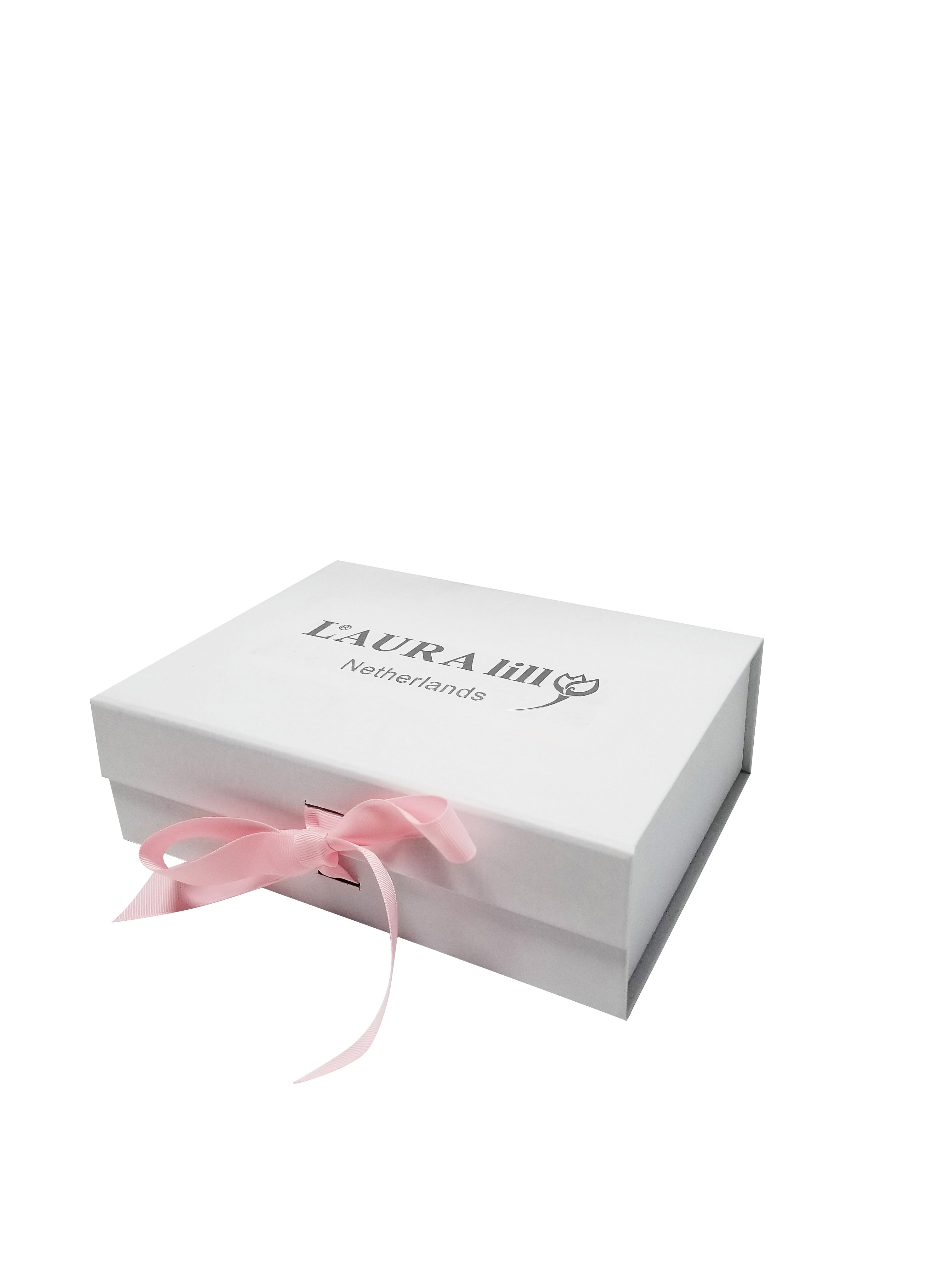 Wholesale A4 Size White Folding Magnetic Gift Box with Changeable Ribbon