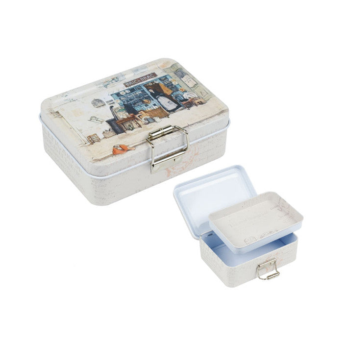 Rectangular Clip Lid Storage Tin With One Compartment - Ld Packagingmall