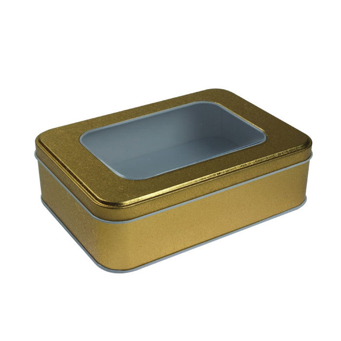Rectangular Window Lid Storage Tin - Ld Packagingmall