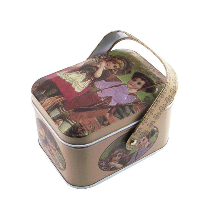 Rectangular Slip Lid Storage Tin with Handle - Ld Packagingmall