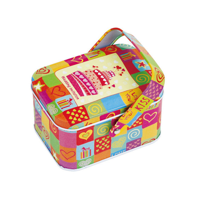 Rectangular Slip Lid Storage Tin with Handle - Ld Packagingmall